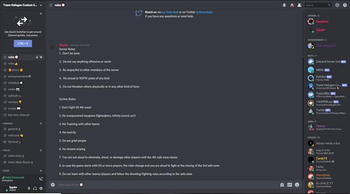 create a community discord server