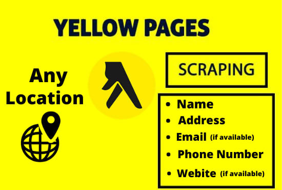 scape yellow pages to get email list, contact and address