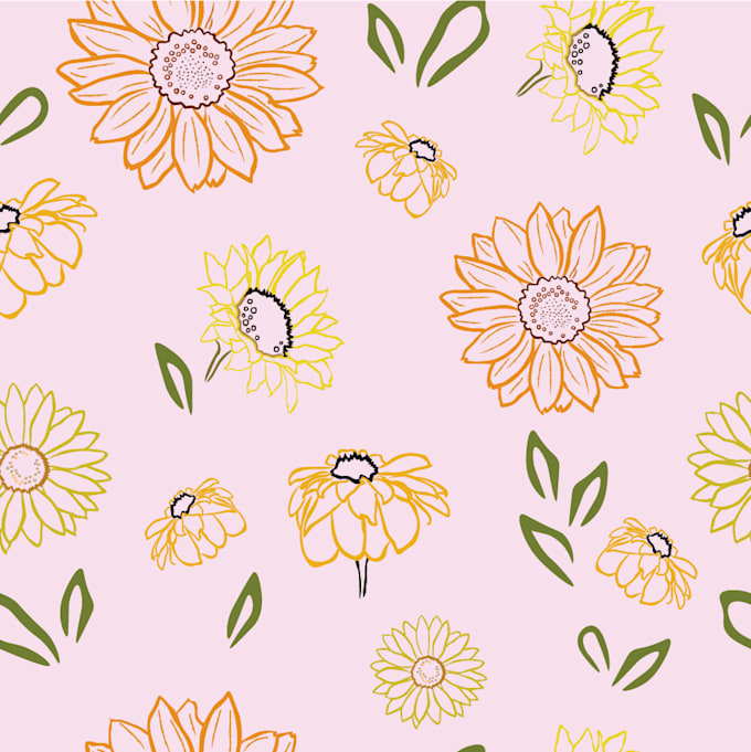 design custom seamless floral textile repeat surface pattern print design