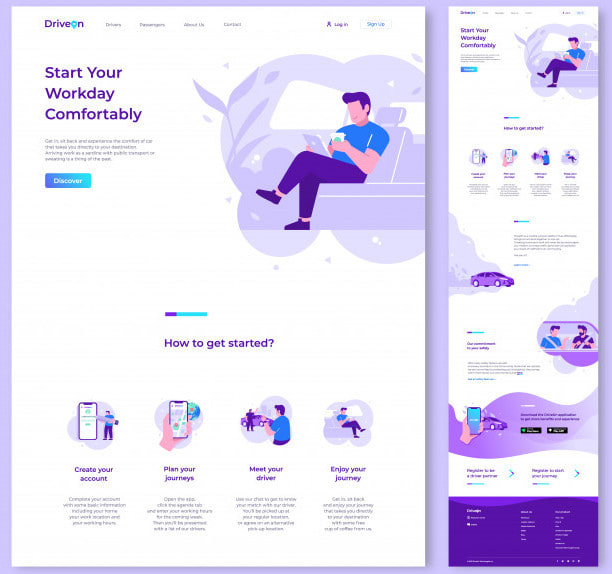 design awesome web pages or landing page