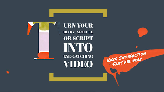 convert your article, blog or script into engaging video
