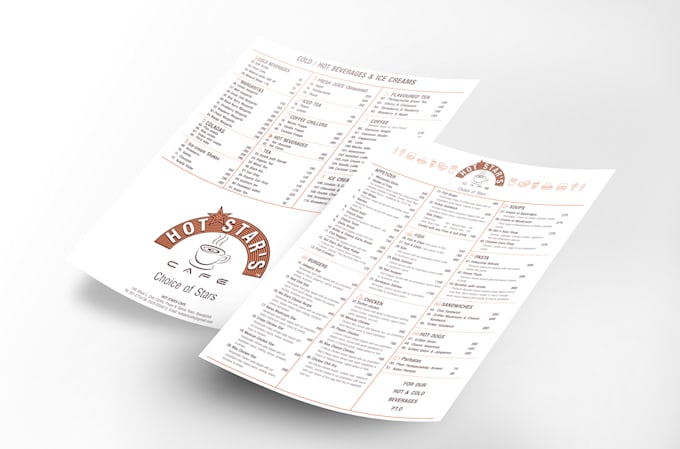 design modern menu for your restaurant