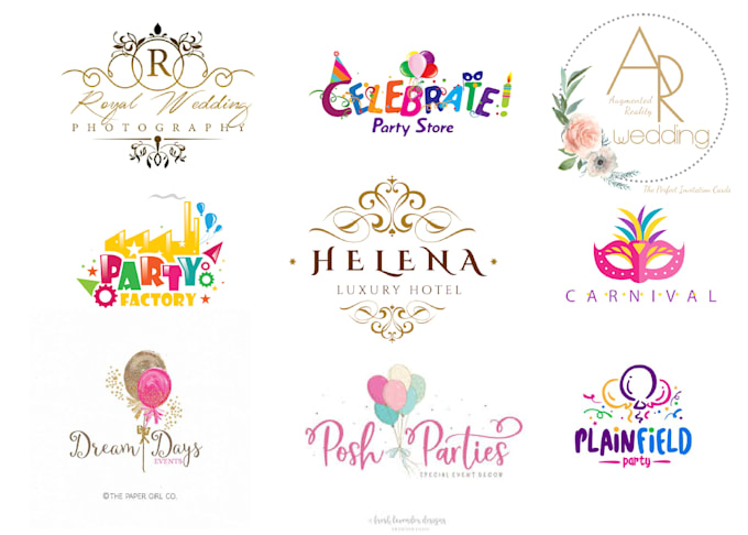 do event, party, wedding luxury logo