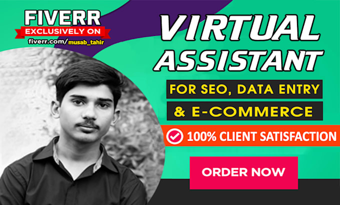 be your sound virtual assistant for SEO,data entry,ecommerce