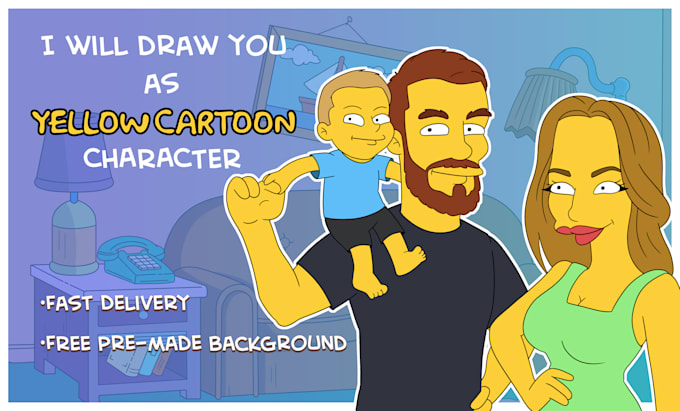 draw you as yellow cartoon character