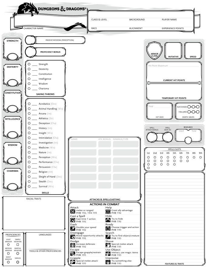 Create a character sheet for your dnd character by Cimcie