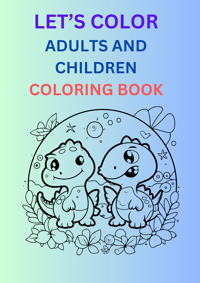 do line art illustration for children or adult coloring book