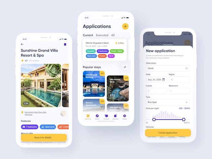develop a flutter booking app for appointments
