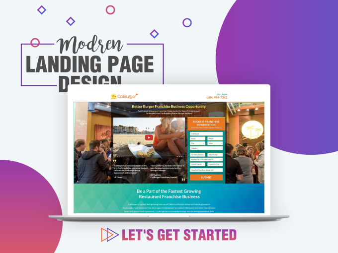 provide high converting landing page design