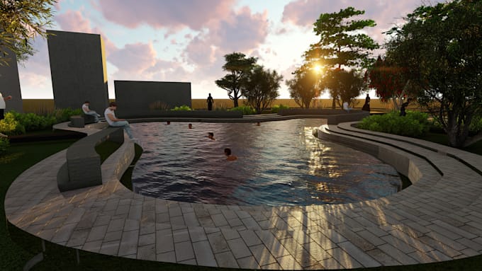 do landscape design realistic render in lumion