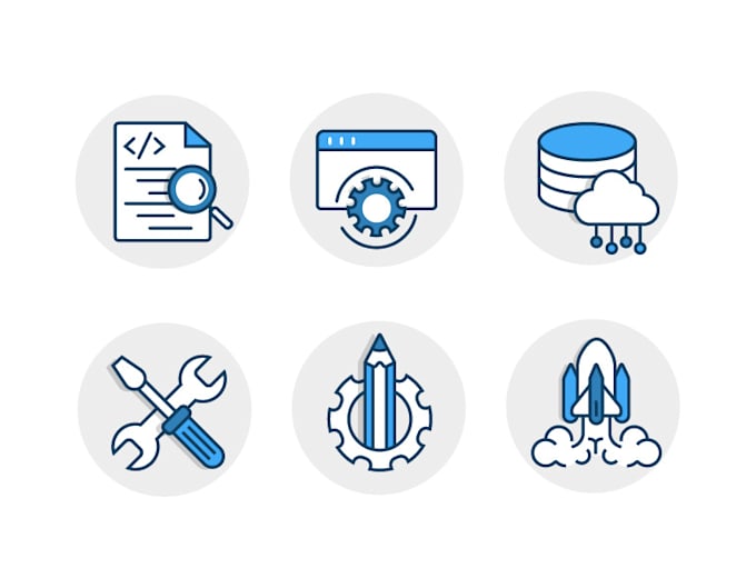 design unique simple vector, svg icon set for web and app