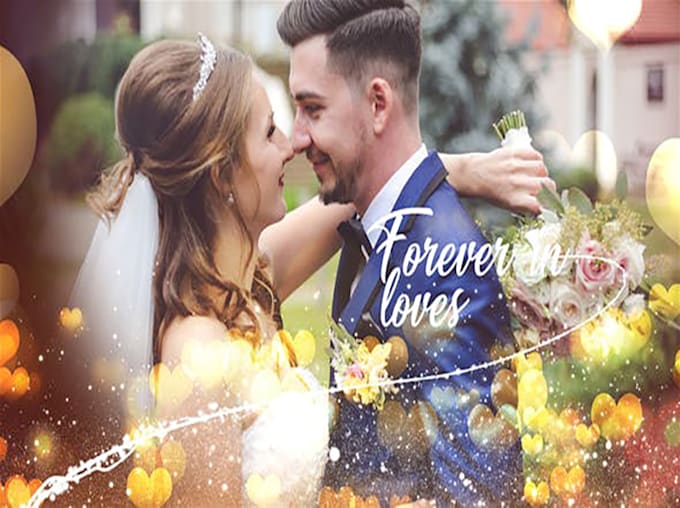 create a professional wedding invitation,slideshow or opener video editing