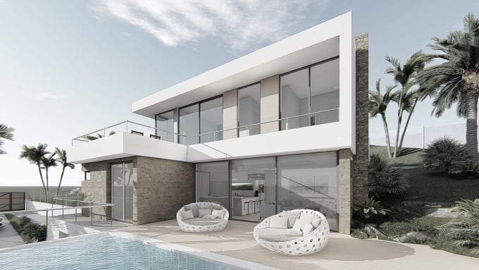 Create Your Modern House Design Floor Plans And 3d Render By