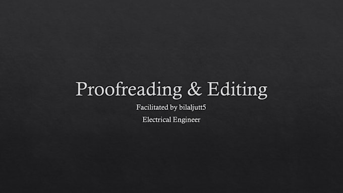 provide proofreading and editing to technical content