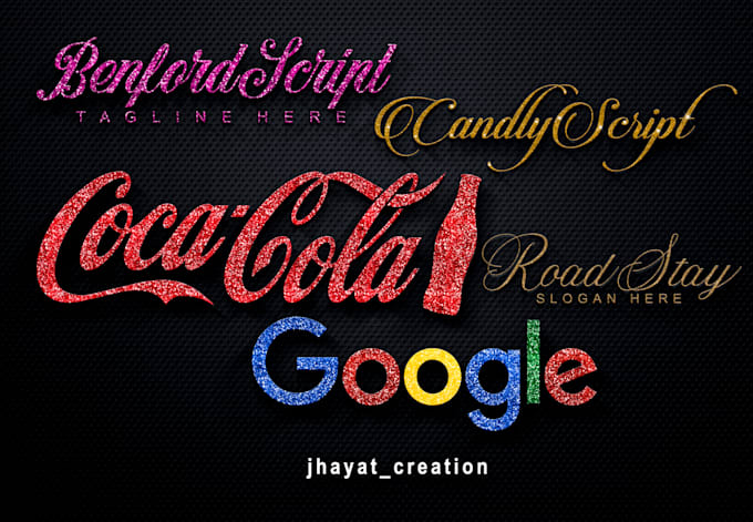 design luxurious sparkle, glitter, shine, feminine logo