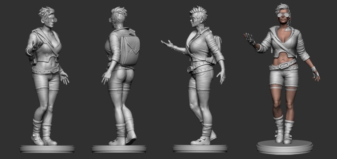 simplified 3d character model