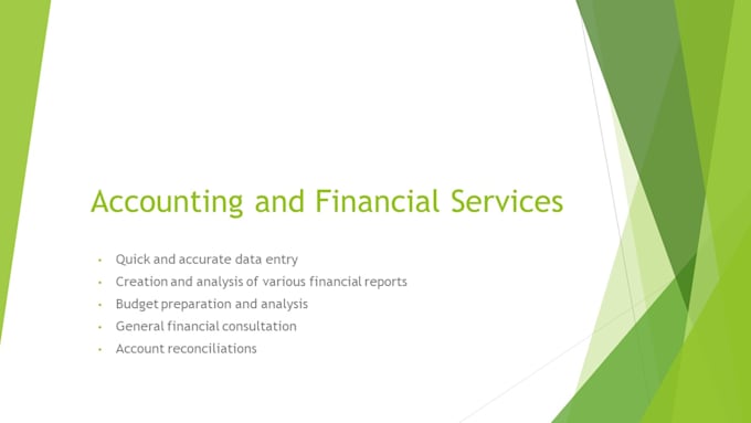 provide financial and accounting services
