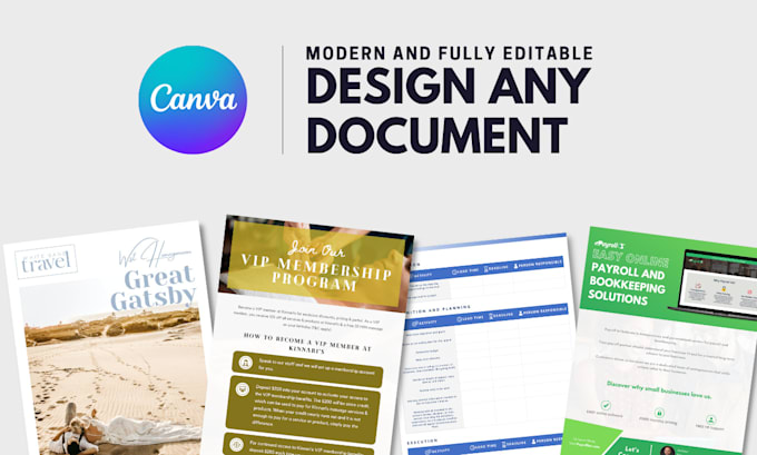 Design any document in canva by Paridesigns | Fiverr