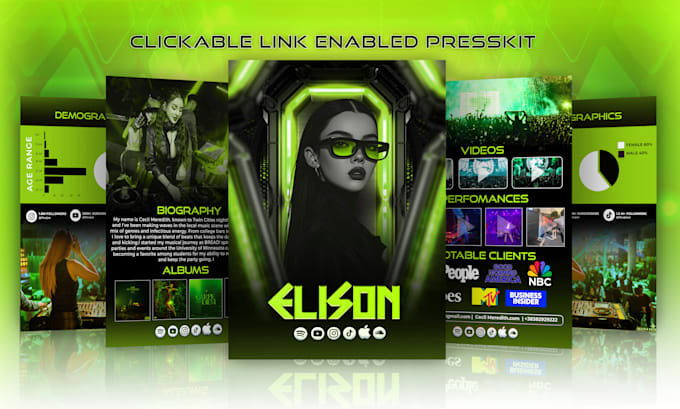 design epk, media kit, press kit, speaker kit, one sheet