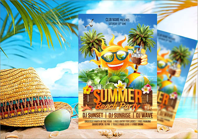 create awesome summer camp, winter camp, graduation, kids party, school flyers