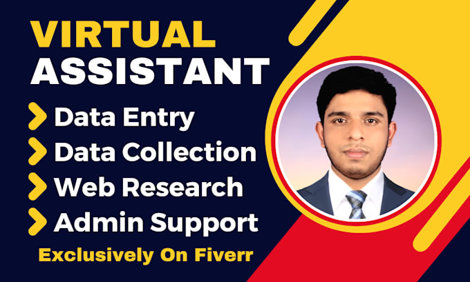 be your virtual assistant for data entry, web research, copy paste, typing work