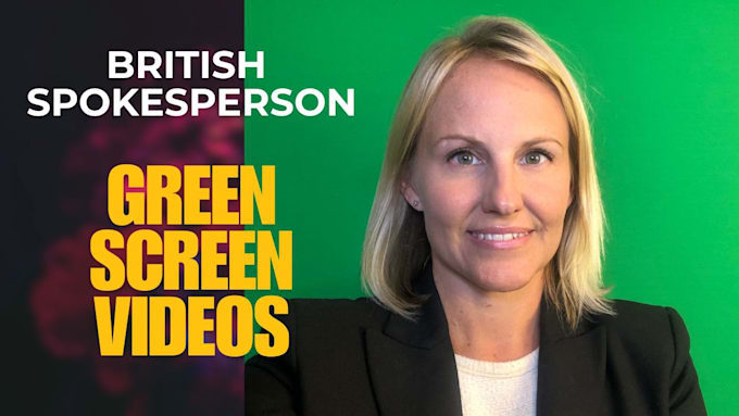 be your british presenter on green screen