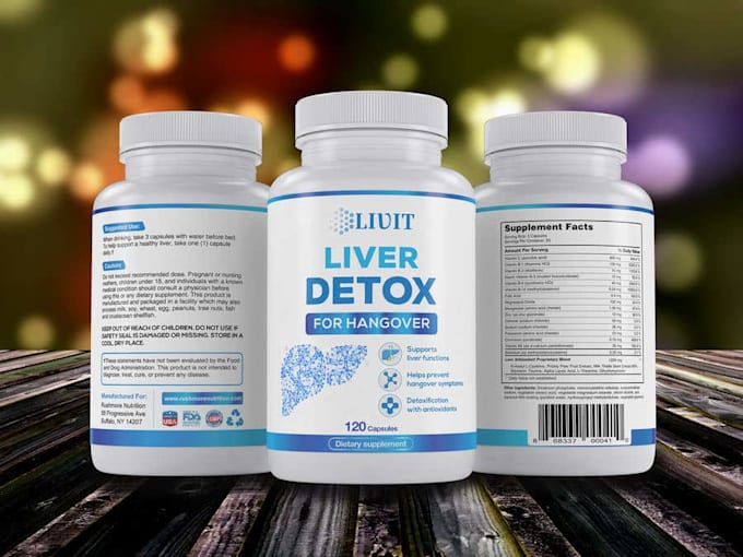 create a modern supplement label design