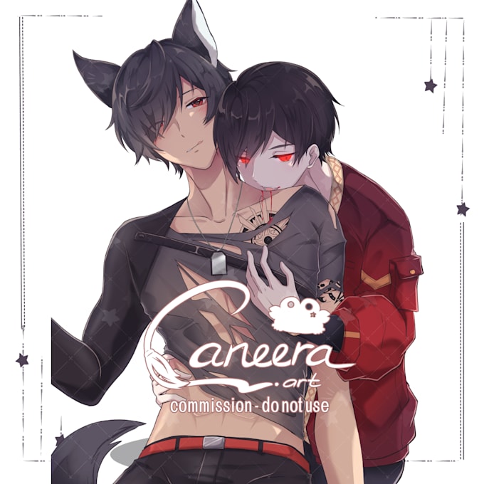 draw half body anime manga style illustration commission