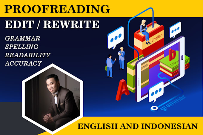 proofread and edit your document in indonesian or english