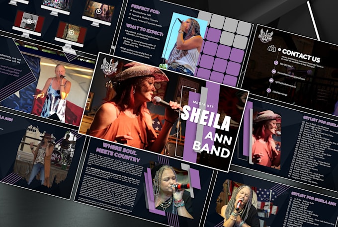 design a professional epk, media kit, press kit, speaker one sheet for artists