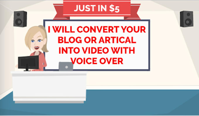 convert an article into a video with voice over in 12 hours