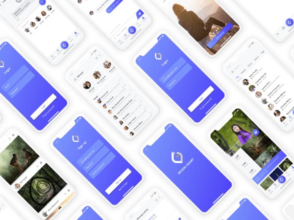 modern ui ux design for iphone and android mobile