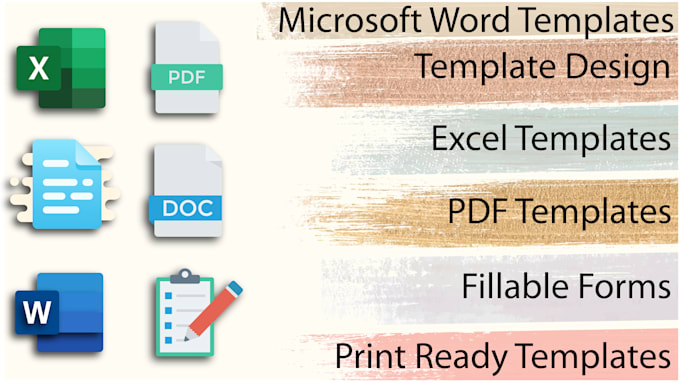 create and design word excel pdf templates