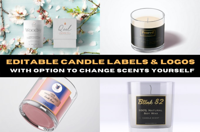 design candle label and logo that you can edit