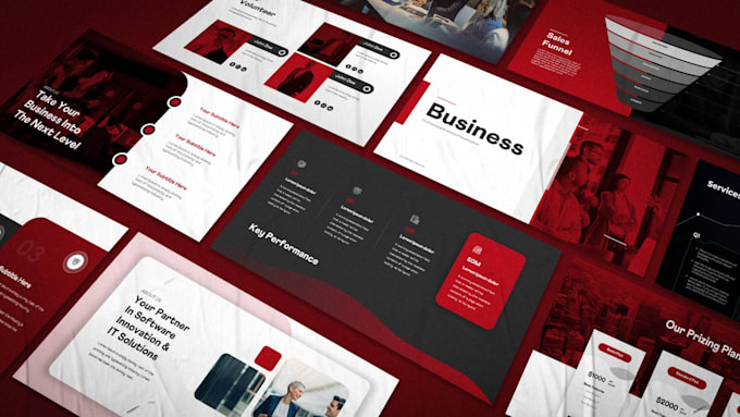 design an investor and business pitch deck presentations