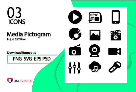 Do pictograms icon and flat icon for your business by Um_graphii | Fiverr