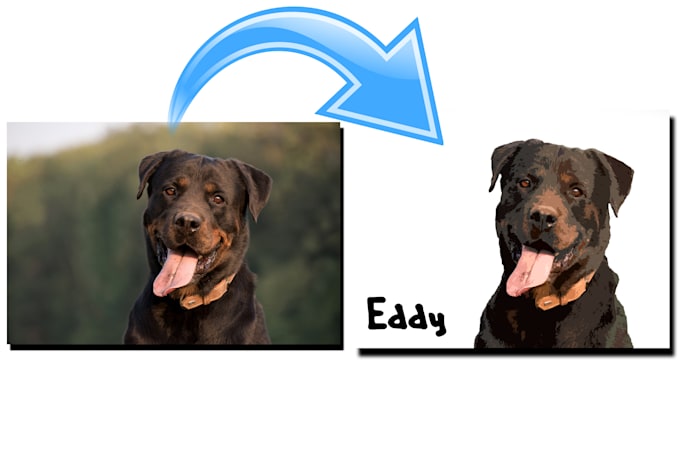transform your dog into a drawn picture