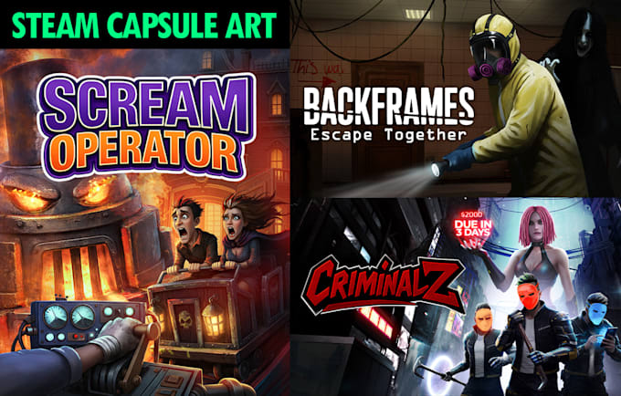 create concept art and steam capsule art