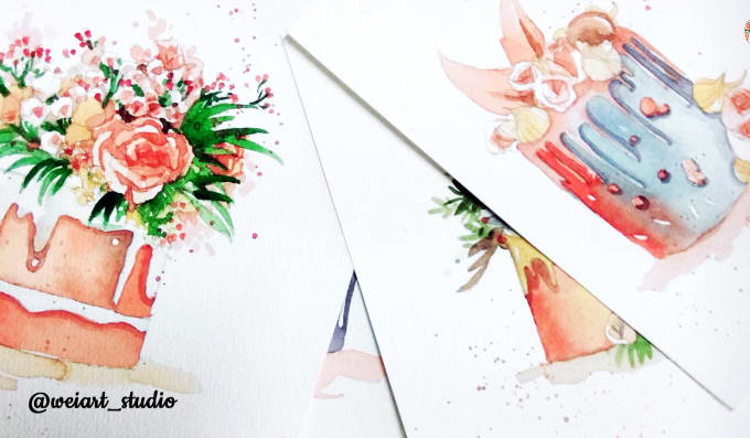 illustrate anything in watercolour sketch