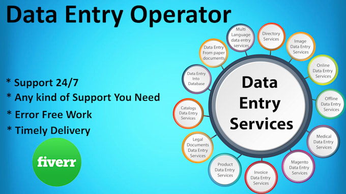 work as your data entry operator or virtual assistant VA