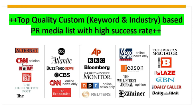 provide custom PR media contact lists with high success rate