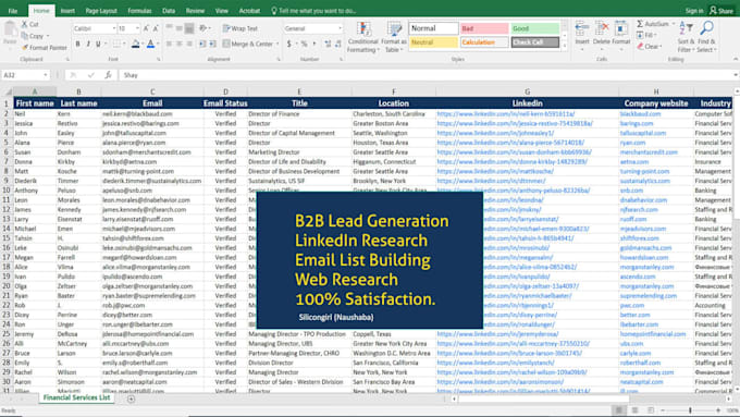 provide email address, contact info and linkedin research
