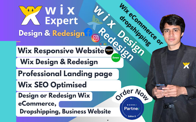 develop wix website redesign wix ecommerce wix dropshipping wix business website