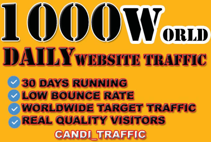 drive 30,000 visitors world targeted real and quality traffic