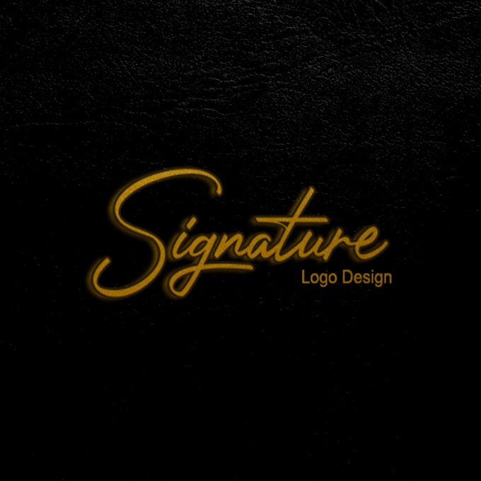 do modern professional signature logo design