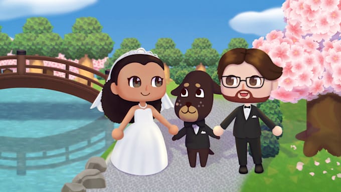 draw you as an animal crossing or hello kitty island adventure character