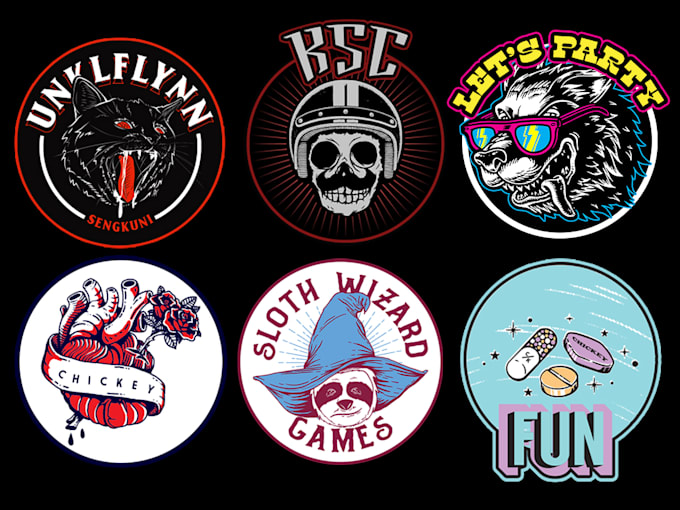 create logo, badge, patch, sticker, tshirt design