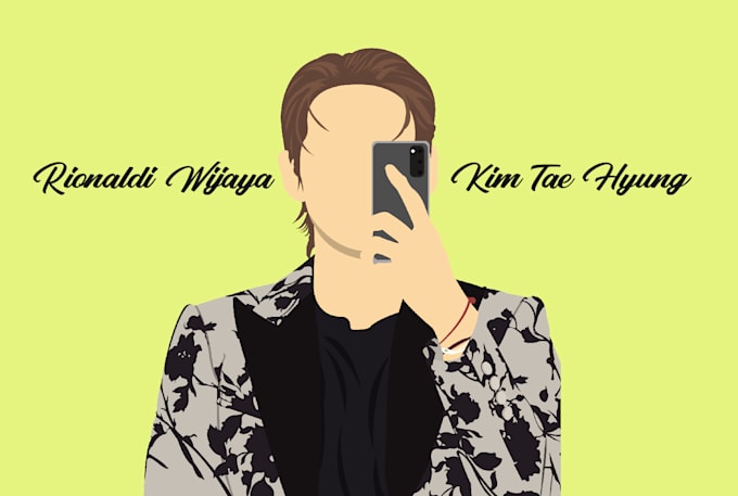 make vector flat design of your favorite kpop idol