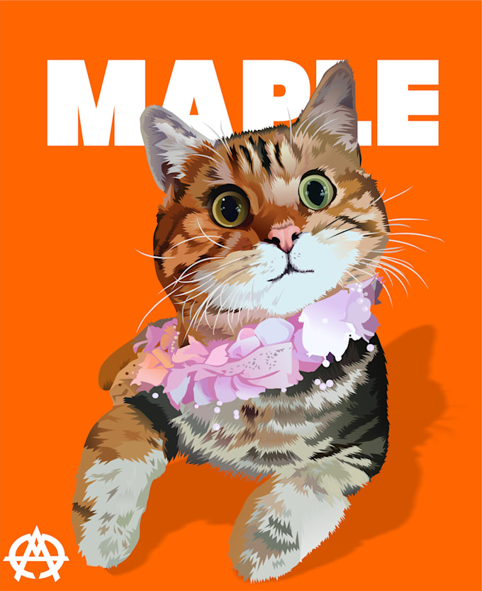 Create your pet or any animals into a vector art by Inchunkinati Fiverr