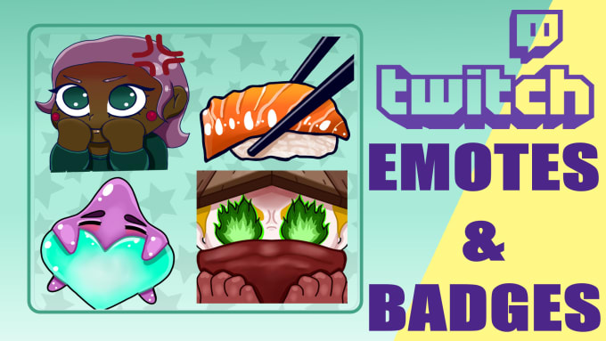 Make your unique twitch emotes and badges flash sale by Drunqualified |  Fiverr